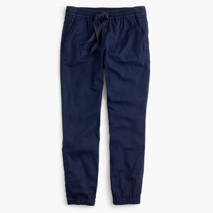 J Crew Point Sur Seaside Linen Jogger Pants 12T Navy Blue -size 12 Tall